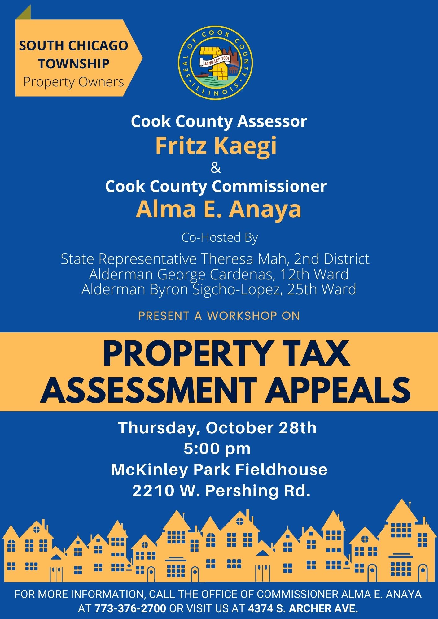 Invite to South Chicago Township Event October 28, 2021