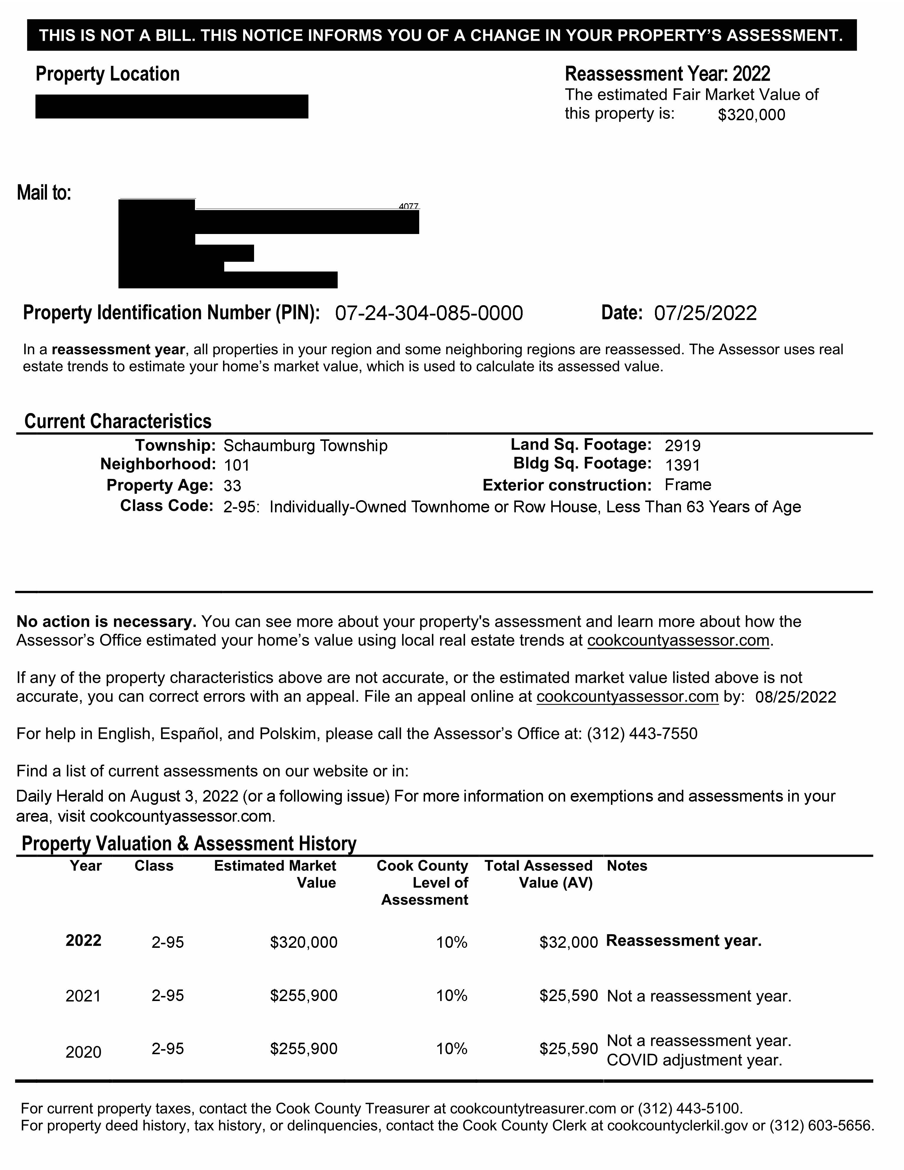 Example Reassessment Notice