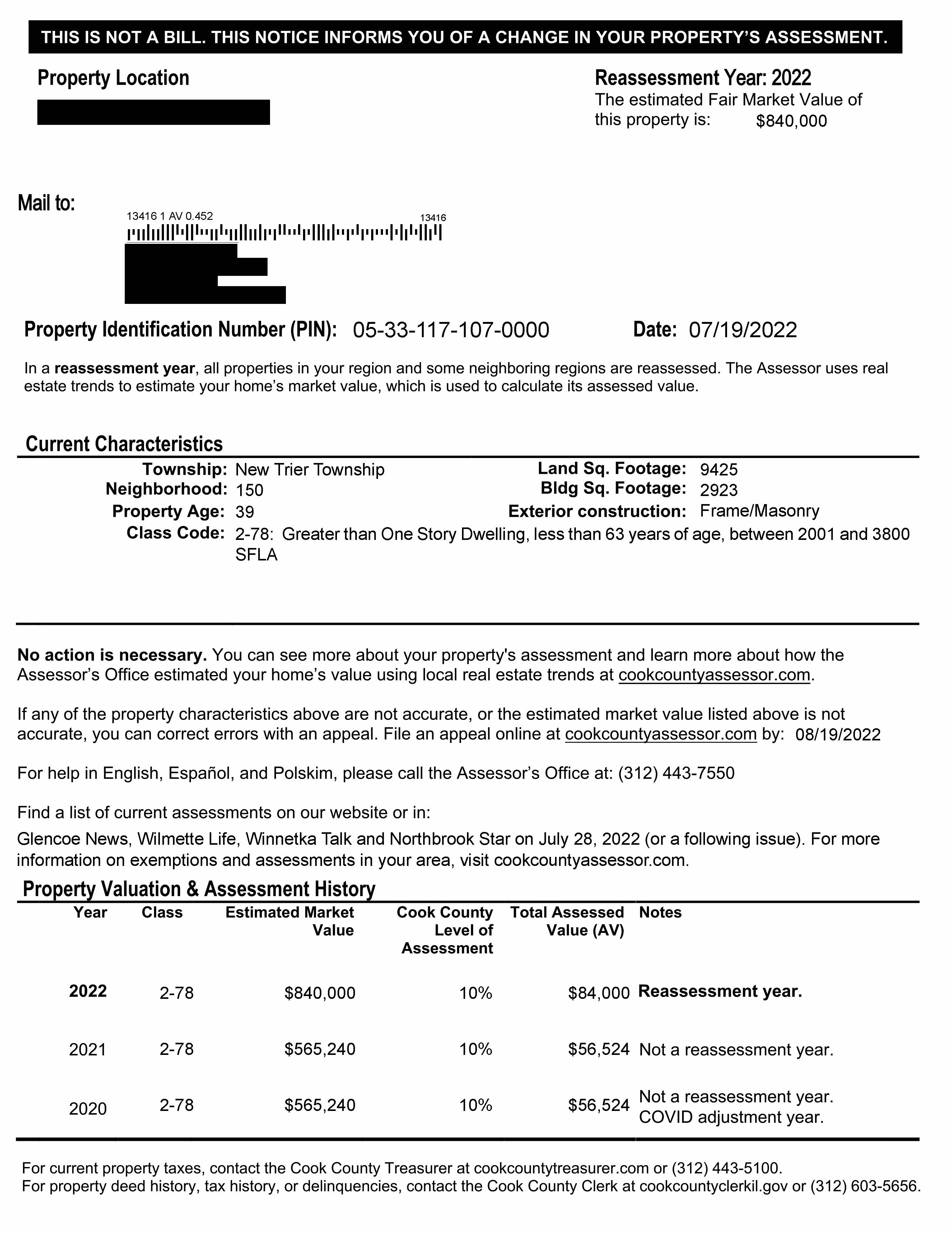 Reassessment Notice