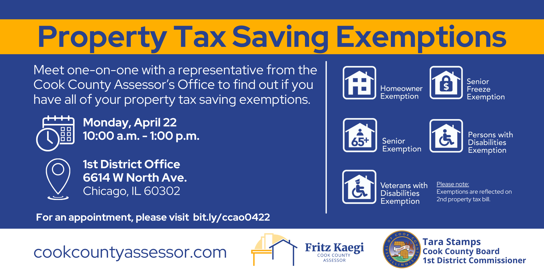 Property Tax Saving Exemptions | One-on-One Assistance | Cook 