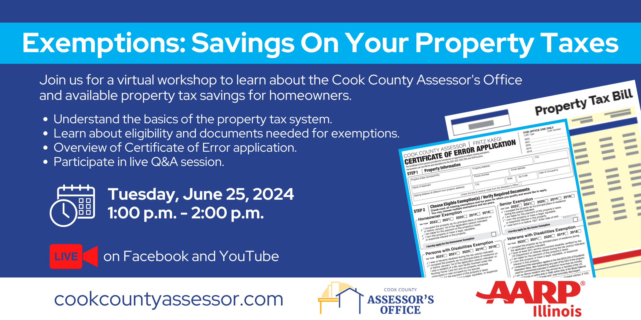 Applying For Missing Exemptions | AARP | Cook County Assessor&rsquo;s Office