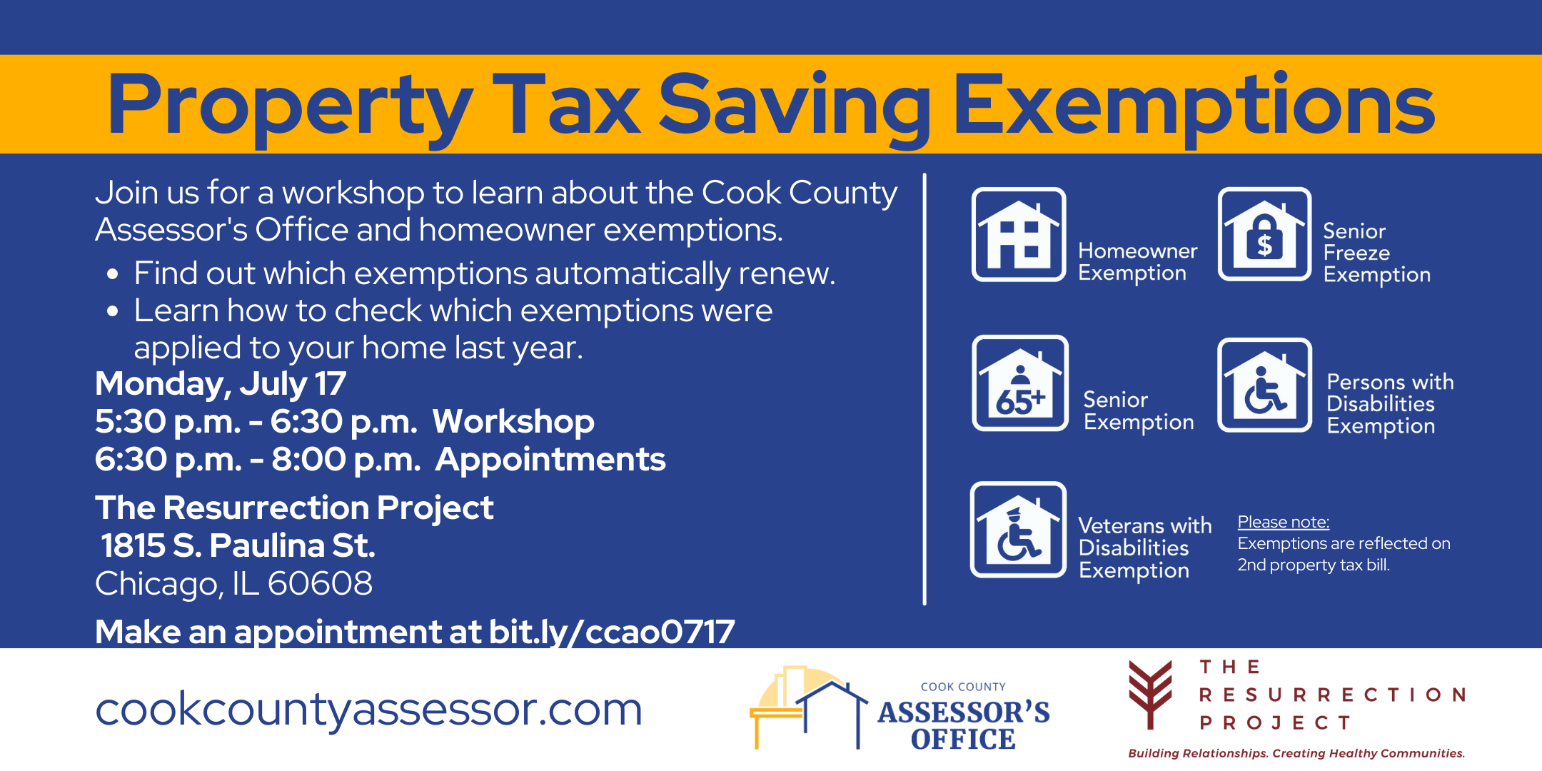 Property Tax Assistance | Resurrection Project | Cook County 