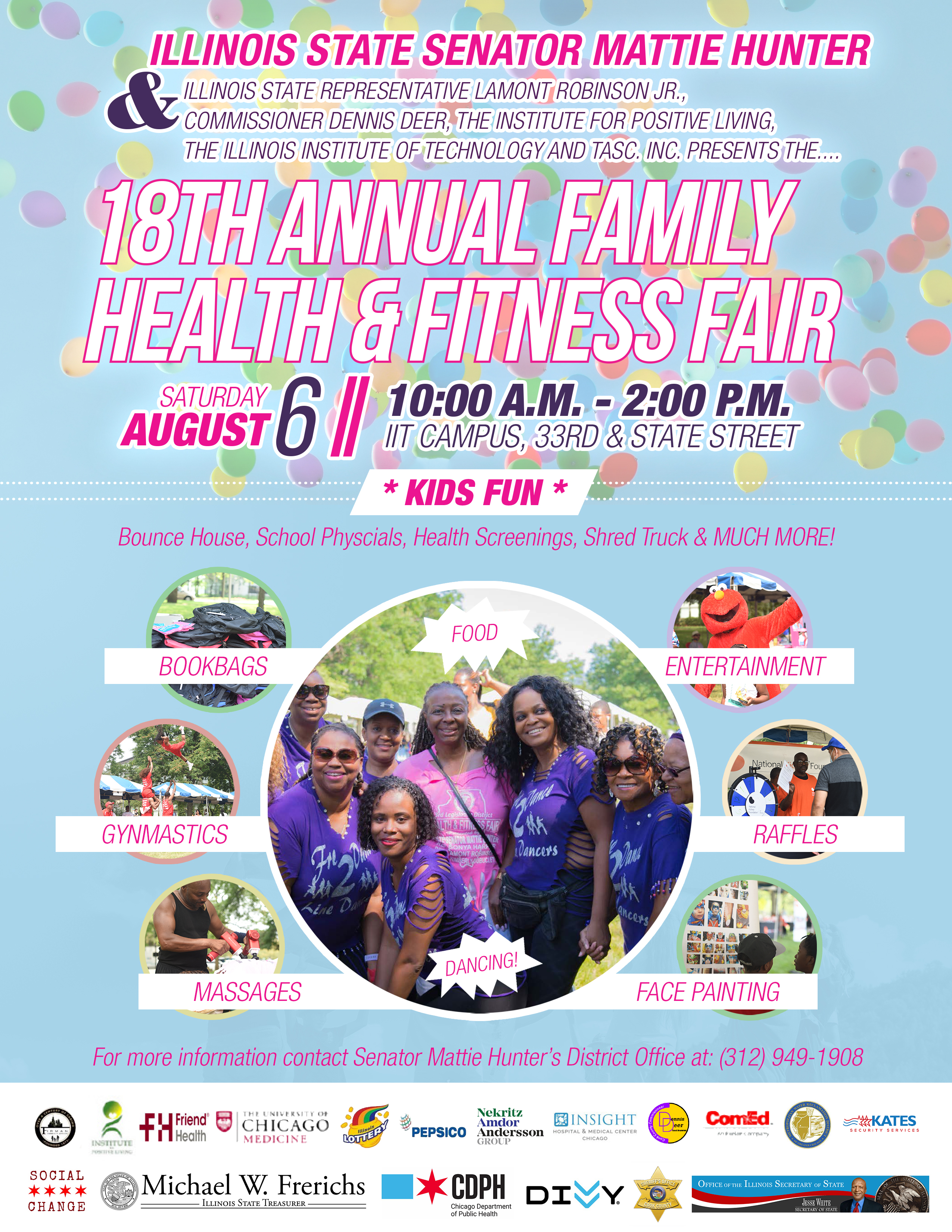 Saturday August 6 Senator Mattie Hunter Health Fair