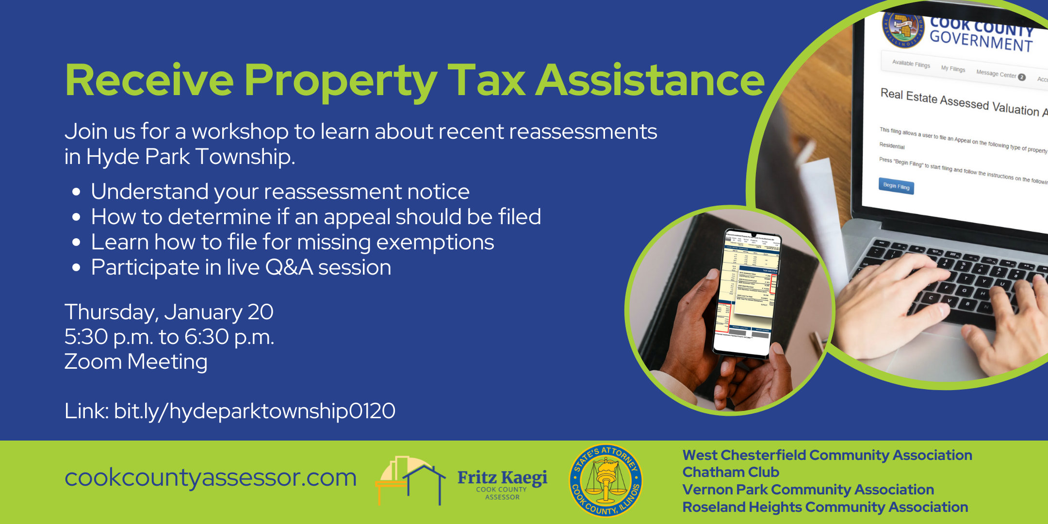 Property Tax Assistance Workshop Hyde Park Township January 20, 2022 with SAO