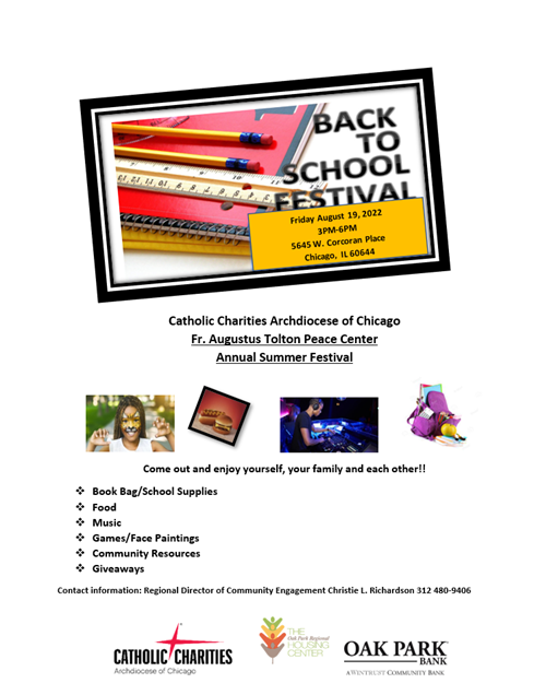 back to school fest flyer for august 19 catholic archdiocese of chicago