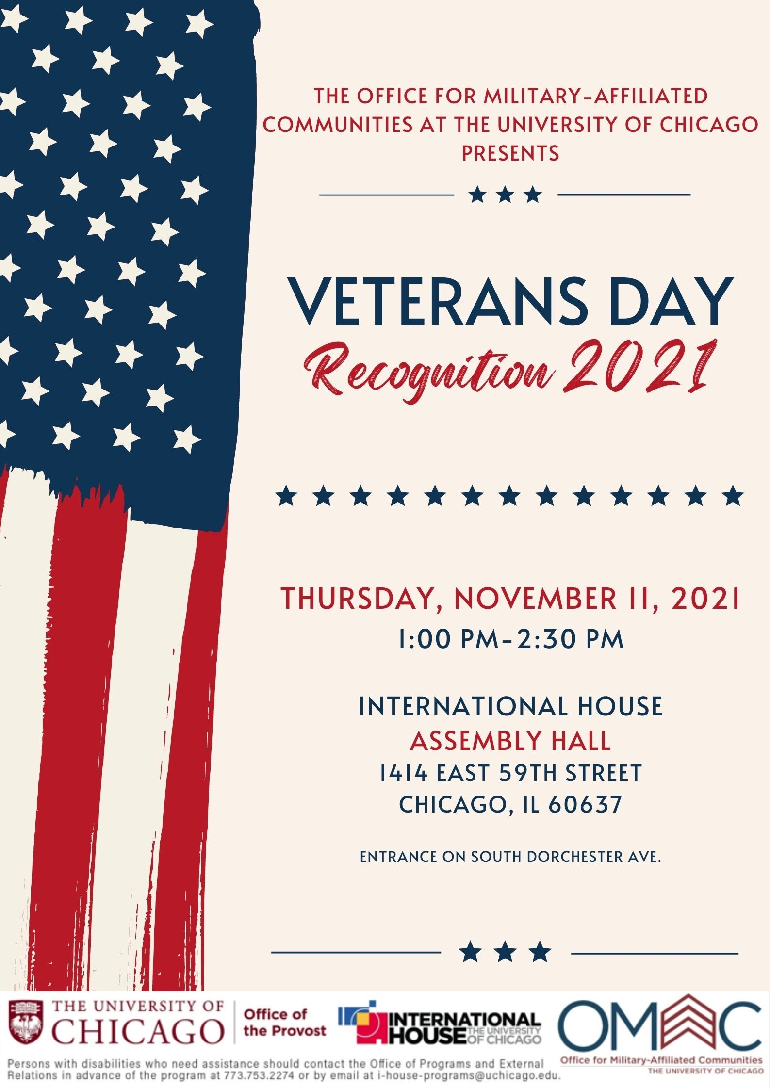 University of Chicago Veterans Day Recognition 2021
