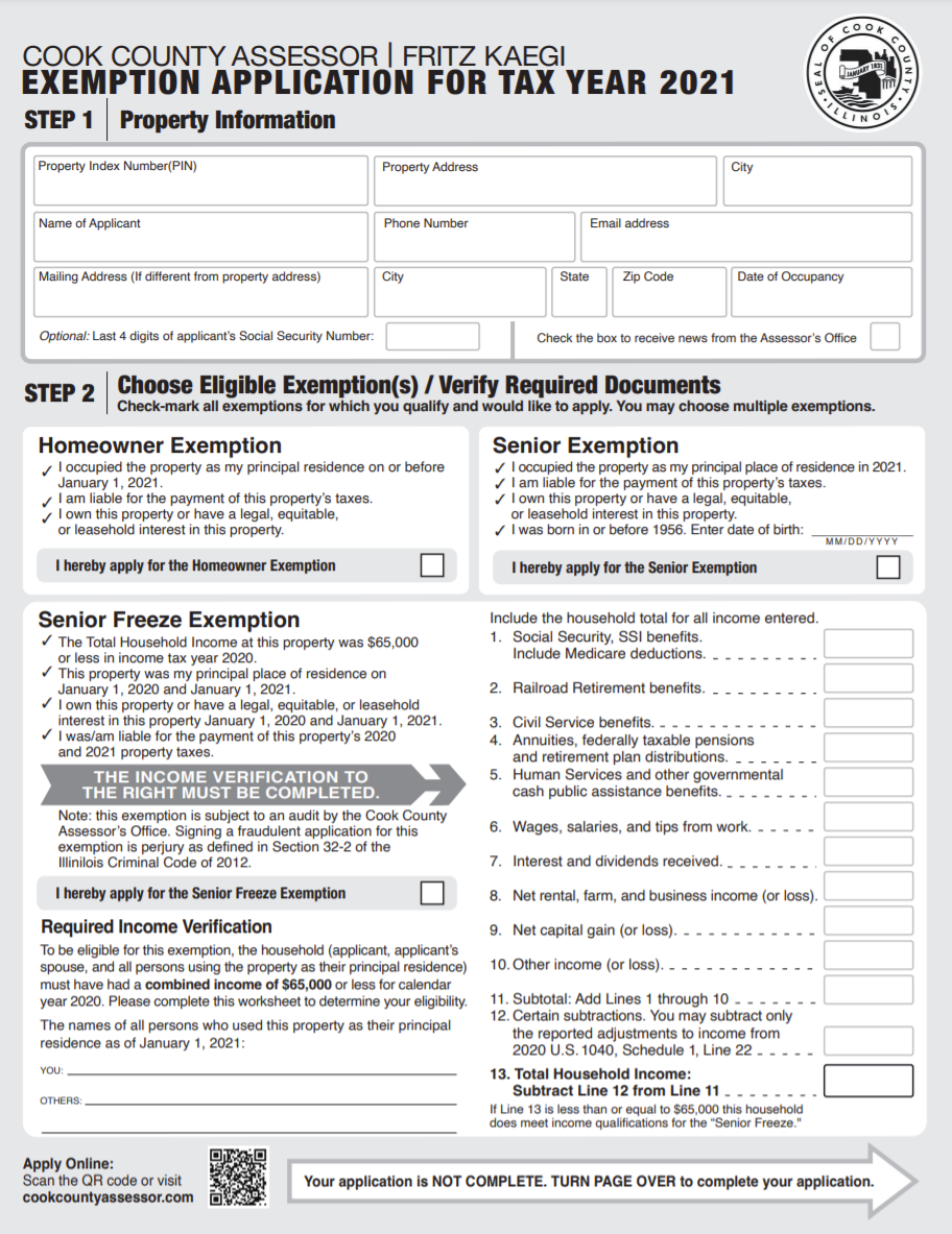 Exemption Application