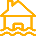 Flood icon in yellow