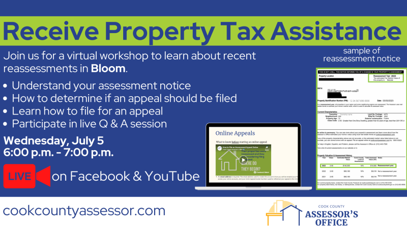 Bloom Township Virtual Appeal Workshop July 5th
